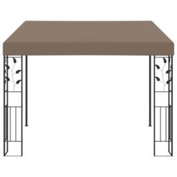 Berkfield Home Wall-mounted Gazebo 3x3x2.5 m Taupe in Beige - thumbnail 2