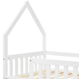 Merax 3FT Twin Sleeper Bed White Wood House Bunk Bed With Ladder - Size: Single - thumbnail 8