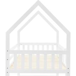 Merax 3FT Twin Sleeper Bed White Wood House Bunk Bed With Ladder - Size: Single - thumbnail 9