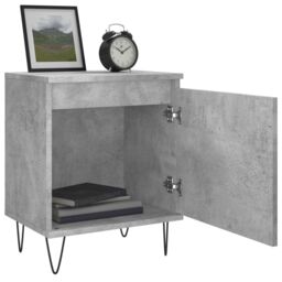 Berkfield Home Bedside Cabinets 2 pcs Concrete Grey 40x30x50 cm Engineered Wood - Size: 40 x 30 x 50 cm - thumbnail 4