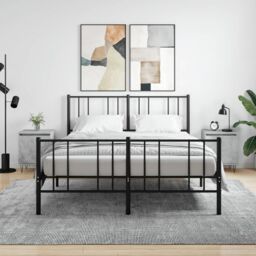 Berkfield Home Bedside Cabinets 2 pcs Concrete Grey 40x30x50 cm Engineered Wood - Size: 40 x 30 x 50 cm - thumbnail 1
