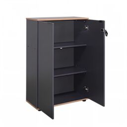 FWStyle 2 Door Lockable Office Storage Cabinet Anthracite Grey - thumbnail 4