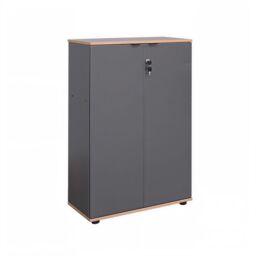 FWStyle 2 Door Lockable Office Storage Cabinet Anthracite Grey - thumbnail 3