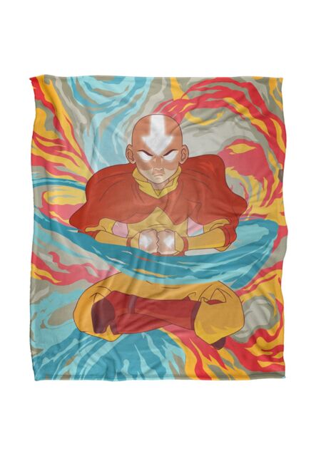 Avatar: The Last Airbender Avatar The Last Airbender Aang Silky Touch Super Soft Throw Blanket 152 X 127 cm in White - image 1