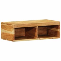 Berkfield Home Wall-mounted TV Cabinet 60x30x19 cm Solid Wood Acacia in Brown - Size: 60 x 30 x 19 cm - thumbnail 3