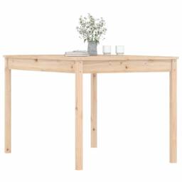 Berkfield Home Garden Table 121x82.5x76 cm Solid Wood Pine in Light Tan - thumbnail 4