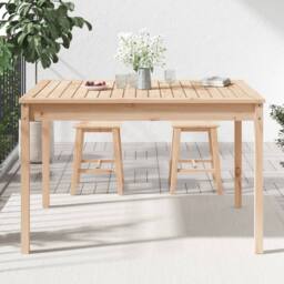 Berkfield Home Garden Table 121x82.5x76 cm Solid Wood Pine in Light Tan - thumbnail 3