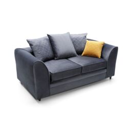 Abakus Direct Chicago Spill-Proof Velvet 2 Seater Sofa in Dark Grey - thumbnail 5