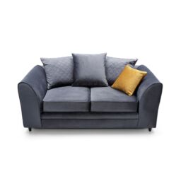 Abakus Direct Chicago Spill-Proof Velvet 2 Seater Sofa in Dark Grey - thumbnail 6