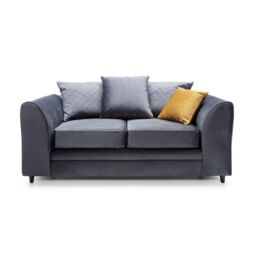 Abakus Direct Chicago Spill-Proof Velvet 2 Seater Sofa in Dark Grey - thumbnail 2