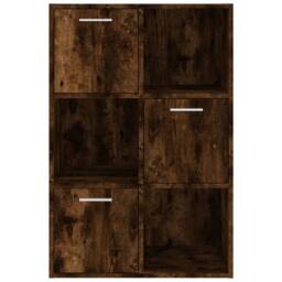 Berkfield Home Storage Cabinet Smoked Oak 60x29.5x90 cm in Brown - thumbnail 3