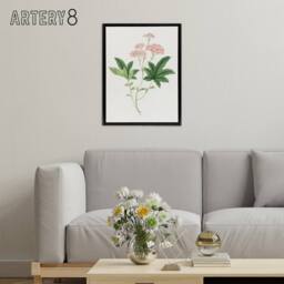 "Artery8 Shimotsuke Flower Framed Canvas Wall Art Print Vintage Japan Botanical in Pink - Size: W18"" x H24""" - thumbnail 3