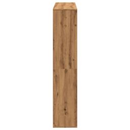 Berkfield Home Book Cabinet Artisian Oak 132x29x141.5 cm Engineered Wood in Brown - thumbnail 6