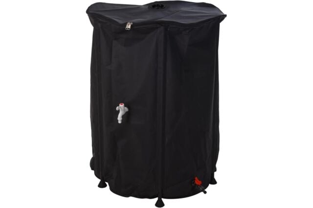 idooka 250L Collapsible Water Butt with Tap & Hose Connector in Black - image 1