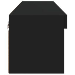 Berkfield Home TV Cabinet with LED Lights Black 80x30x30 cm - Size: 80 x 30 x 30 cm - thumbnail 9