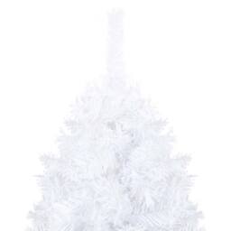Berkfield Home Beautiful Artificial Pre-lit Christmas Tree with Ball Set White 1 - thumbnail 1