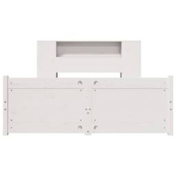 Berkfield Home Bookcase Bed without Mattress White 160x200cm Solid Wood Pine - Size: 160x200 cm - thumbnail 4