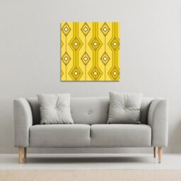 Benjamin Tate Design Yellow Geometric (Canvas Print) / 77 x 77 x 4cm in Natural - Size: 77 x 77 x 4 cm - thumbnail 1