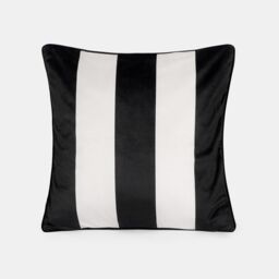 OHS 2 Pack Stripe Matte Velvet Filled Cushion Covers in White - Size: 45 cm x 45 cm - thumbnail 4