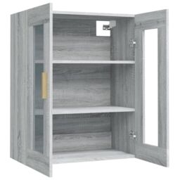Berkfield Home Hanging Wall Cabinet Grey Sonoma 69.5x34x90 cm - thumbnail 5