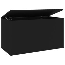 Berkfield Home Storage Chest Black 84x42x46 cm Engineered Wood - Size: 84 x 42 x 46 cm - thumbnail 2