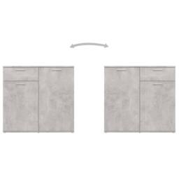 Berkfield Home Sideboard Concrete Grey 160x36x75 cm Engineered Wood - Size: 160 x 36 x 75 cm - thumbnail 5