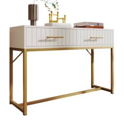BTM White Dressing Table with 2 Drawers 100x45x76.5cm - Size: 100x45x76.5 cm - thumbnail 8