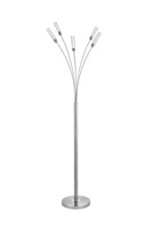 Colton 5 Light Floor Lamp LED, Satin Nickel Finish - thumbnail 1
