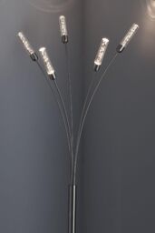 Colton 5 Light Floor Lamp LED, Satin Nickel Finish - thumbnail 4