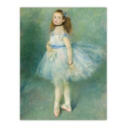 "Artery8 The Dancer Portrait Painting Renoir Vintage Wall Art Print Poster in Green - Size: W12"" x H16""" - thumbnail 1