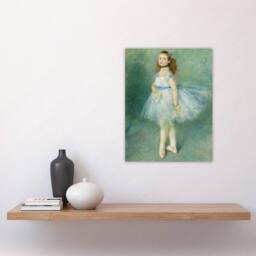 "Artery8 The Dancer Portrait Painting Renoir Vintage Wall Art Print Poster in Green - Size: W12"" x H16""" - thumbnail 4