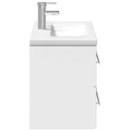 Berkfield Home Bathroom Sink Cabinet with Built-in Basin White - thumbnail 6
