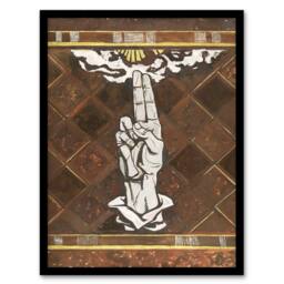 Artery8 Richard Roland Holst Framed Wall Art Print Ulcerated Hand Painting in Brown - Size: A4 - thumbnail 1