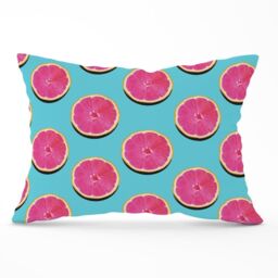 Warren Reed - Designer Fruity Pattern Of Pink Grapefruit Cushions - Size: 45 cm x 45 cm - thumbnail 1