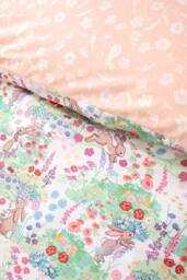 Belle & Boo 'Meadow Bunnies' Reversible Cotton Duvet Cover Set in Blue - Size: Single - thumbnail 4