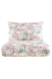 Belle & Boo 'Meadow Bunnies' Reversible Cotton Duvet Cover Set in Blue - Size: Single - thumbnail 6