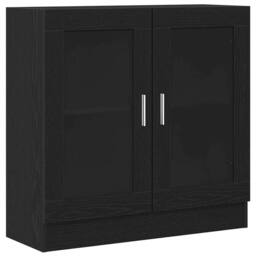 Berkfield Home Modern Book Cabinet - Black Oak, 82.5 x 30.5 x 80 cm, Made of Eng - Size: 82.5 x 30.5 x 80 cm - thumbnail 3