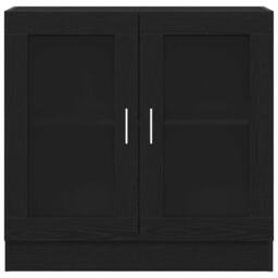 Berkfield Home Modern Book Cabinet - Black Oak, 82.5 x 30.5 x 80 cm, Made of Eng - Size: 82.5 x 30.5 x 80 cm - thumbnail 7