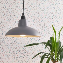 ValueLights Civic Pair of Grey Ceiling Pendant Shades - thumbnail 3