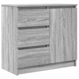 Berkfield Home Sideboard with Drawer Grey Sonoma 71x35x65 cm Engineered Wood - Size: 71 x 35 x 65 cm - thumbnail 3
