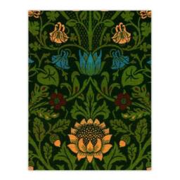 Artery8 William Morris Framed Wall Art Print Violet Columbine Flower Detail in Green - Size: A4 - thumbnail 3