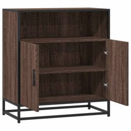 Berkfield Home Sideboard Brown Oak 68x35x76 cm Engineered Wood - Size: 68 x 35 x 76 cm - thumbnail 7