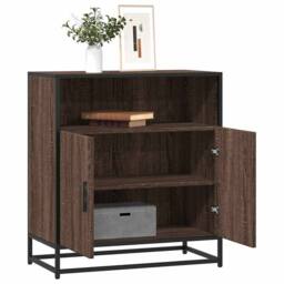 Berkfield Home Sideboard Brown Oak 68x35x76 cm Engineered Wood - Size: 68 x 35 x 76 cm - thumbnail 2