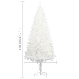 Berkfield Home Artificial Christmas Tree Lifelike Needles White 120 cm - thumbnail 6