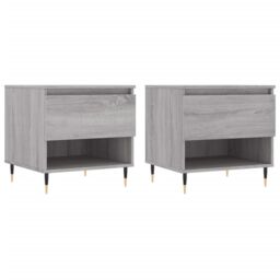 Berkfield Home Coffee Tables 2 pcs Grey Sonoma 50x46x50 cm Engineered Wood - Size: 50 x 46 x 50 cm - thumbnail 2