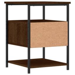 Berkfield Home Bedside Cabinets 2 pcs Brown Oak 40x42x56 cm Engineered Wood - Size: 40 x 42 x 56 cm - thumbnail 9