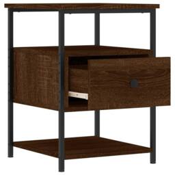 Berkfield Home Bedside Cabinets 2 pcs Brown Oak 40x42x56 cm Engineered Wood - Size: 40 x 42 x 56 cm - thumbnail 6