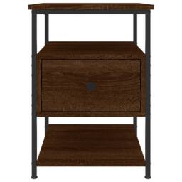 Berkfield Home Bedside Cabinets 2 pcs Brown Oak 40x42x56 cm Engineered Wood - Size: 40 x 42 x 56 cm - thumbnail 7