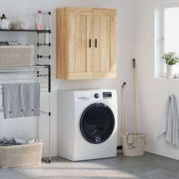 Berkfield Home Wall Mounted Cabinet Sonoma Oak 69.5x34x90 cm Engineered Wood in Light Tan
