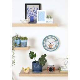Country Living The Collection Outdoor Clock - Highland Cow in Mid Blue - thumbnail 4